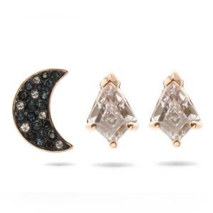 SWAROVSKI Moon & Stars Stud Earrings